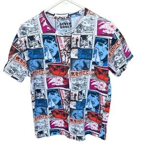 Seven Souls Shirt Mens Small Japanese Comic Anime AOP Graphic‎ T-shirt